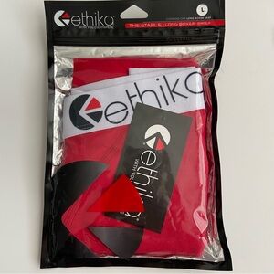NEW Men's Red Ethika The Staple Long Boxer Brief Size L (33 - 35)